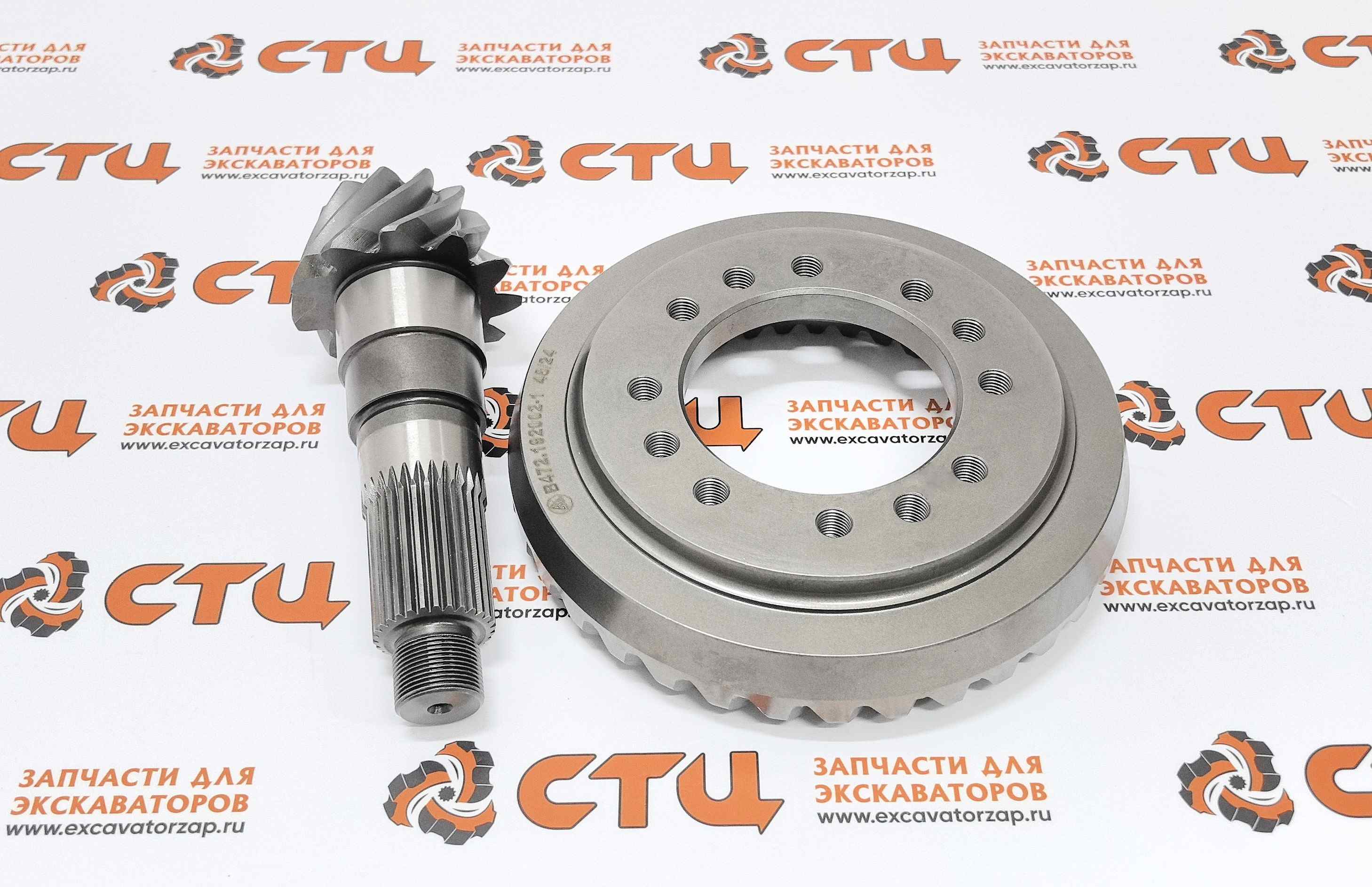 Главная пара 4472.216.008, 4472216008, 4472-216-008 (аналог, Турция) переднего, заднего мостов экскаватора HYUNDAI R170W-3, R170W-3, R1700