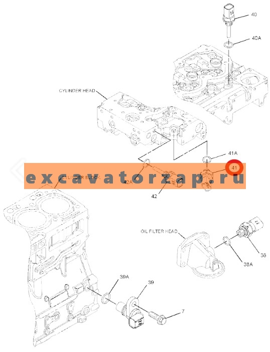 Запчасти для CAT 428/432/434/444