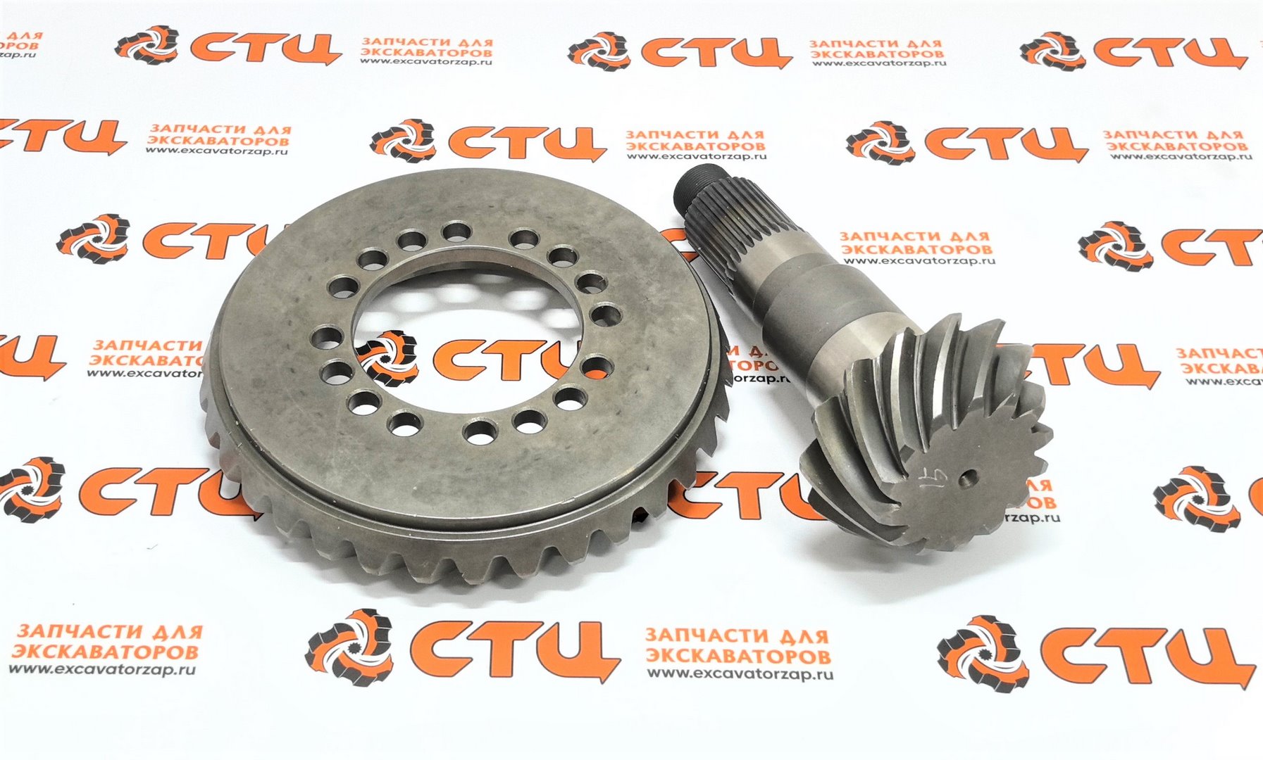 Главная пара 4472.399.021, 4472399021, 4472-399-021 + 4472.399.027, 4472399027, 4472-399-027 переднего, заднего мостов экскаватора HYUNDAI HW210, R200W7, R200W7A, R210W-9, R210W9A, R210W9AMH, R210W9MH, R210W9S