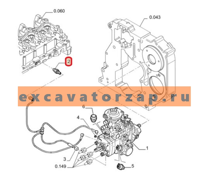 Датчик температуры 504032877 двигателя экскаватора погрузчика NEW HOLLAND LB75.B, E215B, M427, LB115.B 4WS, W110TC, M357, LB90.B, W130TC, LB110.B