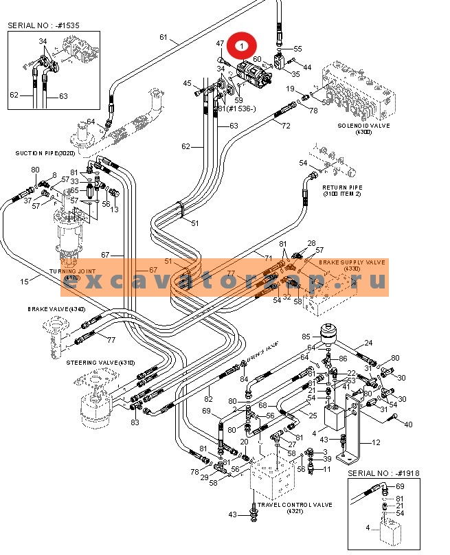 Ремкомплект ZTAV-00035 HYUNDAI (гидронасоса трансмиссии 31N5-30020;31N6-30020;31Q6-30020) экскаватора HYUNDAI R140W, R170W, R200W