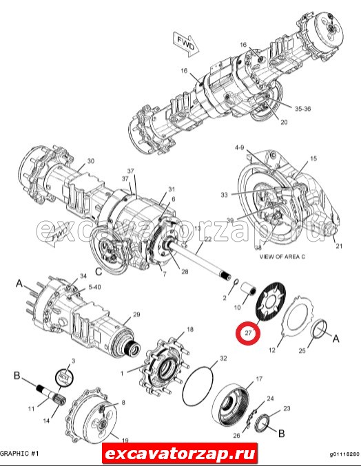 Гидравлическая схема cat 428e