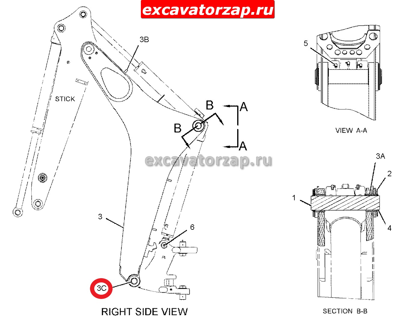 Ковш экскаватора погрузчика Cat 428 чертежи